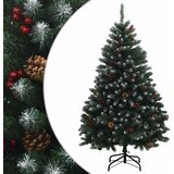  Umjetno božićno drvce sa šarkama 150 cm PVC Zelena i bijela | shoptok.hr