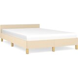  Okvir za krevet s uzglavljem krem 120x190 cm od tkanine Cijene