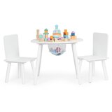 ECO TOYS EcoToys WH135 bijeli set dječji stol sa stolicama 2 komada | shoptok.hr