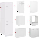  7-dijelni set kuhinjskih ormarića "Lyon" bijeli inženjerski drvo | shoptok.hr