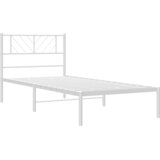  Metalni okvir za krevet s uzglavljem bijeli 90x200 cm | shoptok.hr