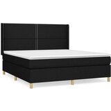  Box spring postelja z vzmetnico črna 180x200 cm blago, (20894275) | Shoptok.si