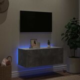 TV ormarić s LED svjetlima siva boja betona 80x35x31 cm | shoptok.hr