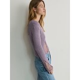 Reserved - Džemper s efektom oštećenja - boja lavande | shoptok.hr