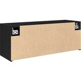 vidaXL Kopalniška stenska omarica črn 80x25x30 cm inž. les | Shoptok.si