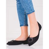 SHELOVET Suede ballerinas women black Cijene