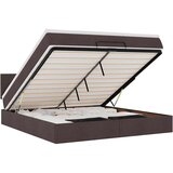 vidaXL Otomanski posteljni okvir z vzmetnico temno rjava 180x200 cm | Shoptok.si