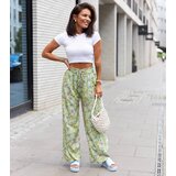UR/CEO Green floral wide pants Vertemate | Shoptok.si