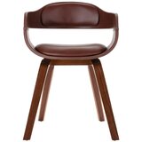 Maison Chic Jedilni stoli - Vzorci stoli rjav ukrivljen les in umetno usnje A121, (22031996) | Shoptok.si
