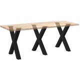  Noge za blagovaonski stol u obliku slova X, 3 kom, crne, 80 x (72-73) cm, čelik | shoptok.hr
