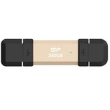 SiliconPower SP250GBUC3S72VPG portable stick-type ssd 250GB, DS72, usb 3.2 gen 2 type-c/type-a, read up to 1050MB/s, write up to 850MB/s, gold Cene