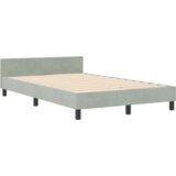 vidaXL Postelja Svetlo siva 120x190 cm Žamet, (22049452) | Shoptok.si