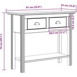  Konzolni stol BODO sivi 91 x 35 x 74 cm od masivne borovine | shoptok.hr