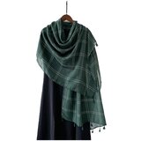 INF Enobarvna ruta - mehak in eleganten poliester (200x80 cm) Green, (21778781) | Shoptok.si