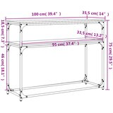  Konzolni stol boja hrasta 100 x 35,5 x 75 cm konstruirano drvo | shoptok.hr