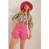 Trend Alaçatı Stili Shorts - Pink - Normal Waist