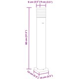  Vanjska podna svjetiljka s utičnicom crna 80 cm aluminijska | shoptok.hr