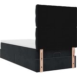 vidaXL Otomanski posteljni okvir z vzmetnicami črn 80x200cm žamet | Shoptok.si