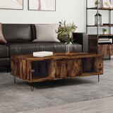 vidaXL Klubska mizica dimljeni hrast 104x60x35 cm inženirski les Cene