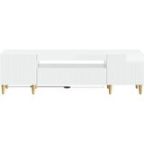  LED TV kabinet Bijela visokog sjaja Konstruirano drvo | shoptok.hr