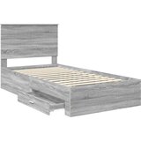  Konstrukcija postelje Siva Sonoma 100 x 200 cm Konstruiran les, (5000103280) | Shoptok.si