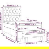  Box spring postelja z vzmetnico moder 80x200 cm blago, (20893225) | Shoptok.si