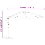  Konzolni suncobran s aluminijskom šipkom 350 cm crni | shoptok.hr