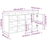 vidaXL Klop za čevlje črna 102x32x50 cm inženirski les | Shoptok.si