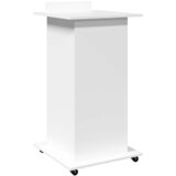  Govornica s kotačima i ladicom bijela 55 x 55 x 107 cm drvena | Eponuda.ba