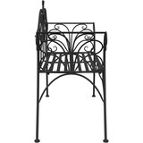  Vrtna klupa 2-Broj sjedala 130 x 47 x 90 cm Čelik Crna | Eponuda.com