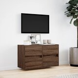  Zidni TV ormarić s LED svjetlima smeđa boja hrasta 80x31x45 cm | shoptok.hr