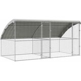  Kavez za piliće 2 pcs Srebrno 400 x 200 x 200 cm Cinkani čelik | shoptok.hr