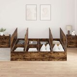  Krevet s prostorom za pohranu Dimljenog hrasta 200x200 cm | shoptok.hr