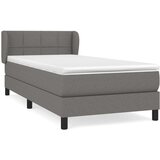  Box spring postelja z vzmetnico temno siva 90x200 cm blago, (20894655) | Shoptok.si
