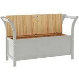 vidaXL klupa siva 107 x 45 x 75 5 cm od masivne jelovine | shoptok.hr