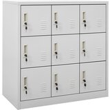 vidaXL omara s ključavnico svetlo siva 90x45x92,5 cm jeklo | Shoptok.si