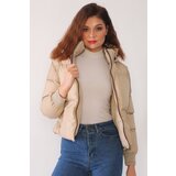 Dewberry Z6650 LADIES PUFFER COAT-BEIGE | shoptok.hr