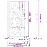  Vrtna vrata crna 100x200 cm čelični valoviti dizajn | shoptok.hr