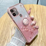INORCO TPU ovitek za Xiaomi Redmi Note 12 Pro 5G/12 Pro+ 5G Galvaniziran bleščeč gradient Rhinestone Flower ovitek za telefon s stojalom, (22033736) | Shoptok.si