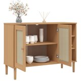  Komoda SENJA smeđa izgled ratana 112x40x80 cm masivna borovina | Eponuda.ba