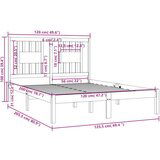  Posteljni okvir bel iz trdne borovine 120x200 cm, (20646706) | Shoptok.si