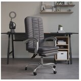  Uredski naslonjač od umjetne kože sivi | shoptok.hr