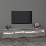 TV ormarić s LED svjetlima siva boja betona 240x35x40 cm | Eponuda.ba