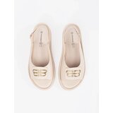 GOODIN Flat sandals beige with decoration | Shoptok.si