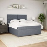 vidaXL Box spring postelja z vzmetnico temno siva 180x200 cm žamet | Shoptok.si