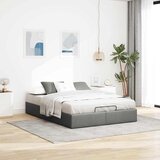vidaXL Otomanski posteljni okvir brez vzmetnice siv 140x200 cm blago Cene