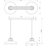  Luster na sajli FELIX 2xE27/60W/230V, zelene boje | Eponuda.com