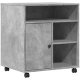 vidaXL Stalak za pisač s kotačima betonska siva 60 x 50 x 67 cm | shoptok.hr