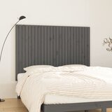 Zidno uzglavlje sivo 159,5x3x110 cm od masivne borovine | Eponuda.com