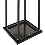 vidaXL Stojalo za drva s podstavkom črno 37x37x113 cm jeklo | Shoptok.si